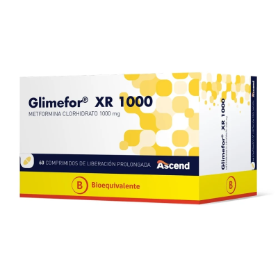 Glimefor XR 1000 mg x 60 comprimidos.