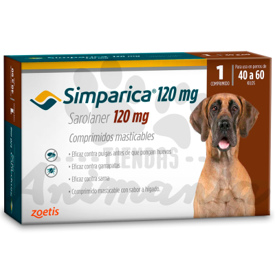 Simparica Perros 120mg (40Kg - 60Kg) x 1 comprimido.