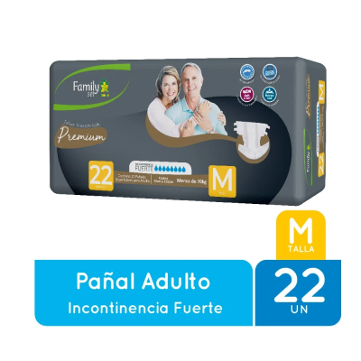 Pañal Adulto Premium talla M x 22 unidades. (Family Set)