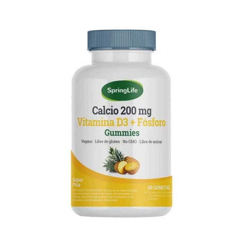 CALCIO 200MG VIT D FOSFORO X60GOM SpringLife 