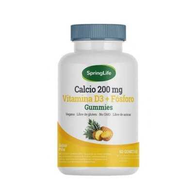 CALCIO 200MG VIT D FOSFORO X60GOM SpringLife 