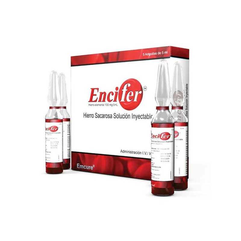 ENCIFAR HIERRO SACAROSA INYECTABLE 100mg/5ml x 5