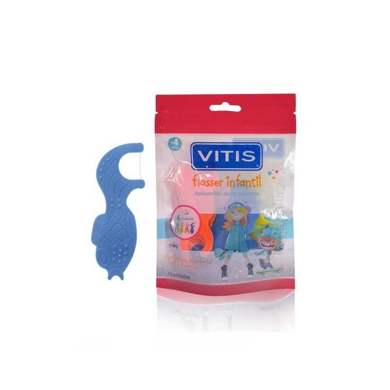 VITIS FLOSSER INFANTIL HILO DENTAL APLICADOR X 16
