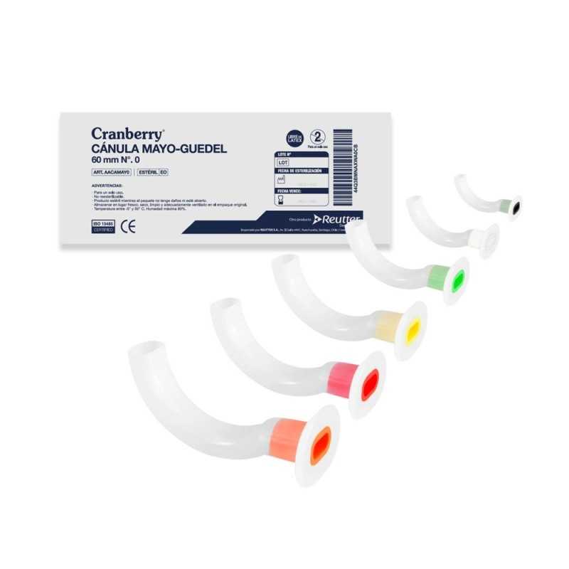 CANULA MAYO GUEDEL 60MM N 0 CRANBERRY