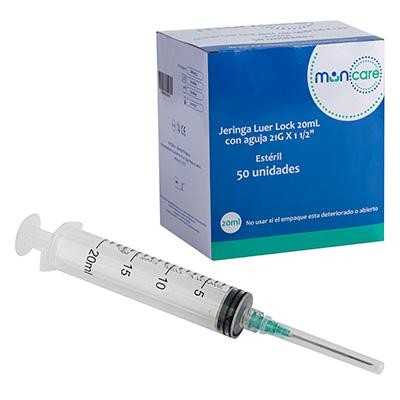 JERINGA 20ml LUER LOCK AGUJA 21Gx1½ MUNCARE 