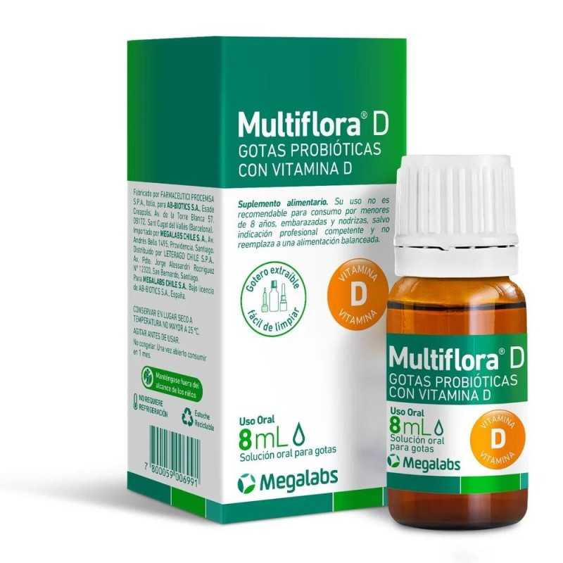 MULTIFLORA D GOTAS PROBIOTICAS CON VIT D X 8 ml