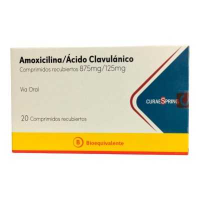 AMOXICILINA CLAVULAN 875/125 X20COM CURAESPRING 
