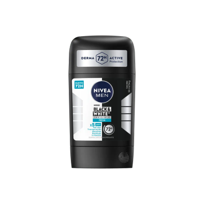Nivea Men desodorante en barra Black & White Invisible Fresh 54 g.