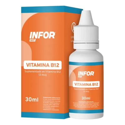 Infor Vit Vitamina B12 12ug/4gotas Solución oral x 30 ml.