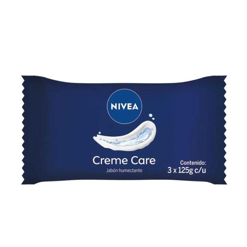 NIVEA JABON BARRA CREME CARE 125G X 3UD