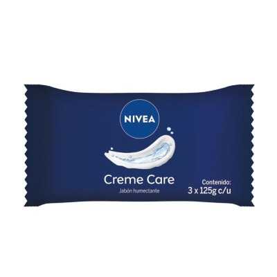 NIVEA JABON BARRA CREME CARE 125G X 3UD