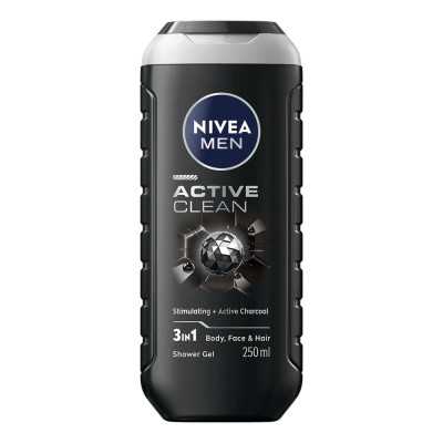 NIVEA MEN GEL DUCHA ACTIVE CLEAN 3EN1 250 ML