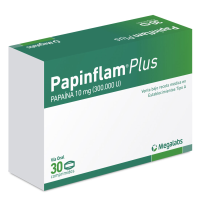 Papinflam Plus 300.000 U.I. x 30 comprimidos.