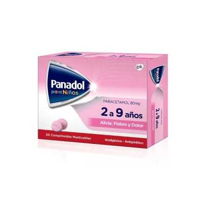 PANADOL NIÑOS 80MG X 20 COMP MAS 