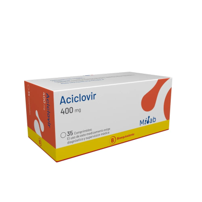 Aciclovir 400 mg x 35 comprimidos. (Mintlab)