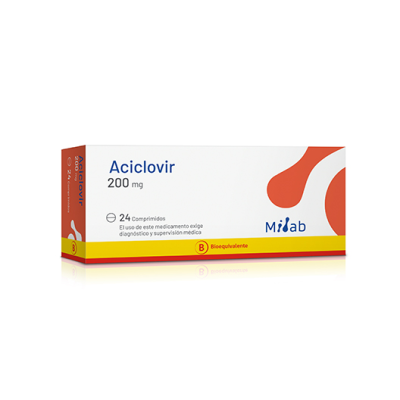 Aciclovir 200 mg x 24 comprimidos (Mintlab)