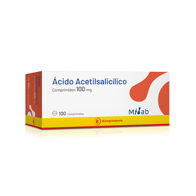 Acido Acetilsalicilico 100 mg x 100 comprimidos. (Mintlab)