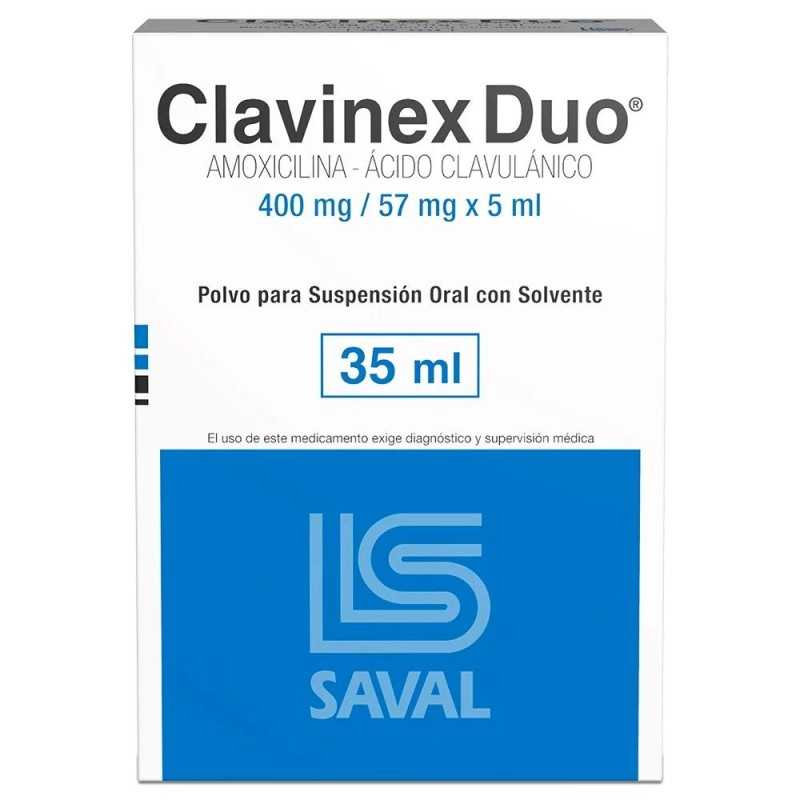 CLAVINEX DUO 400/57 SUSPENSION ORAL 35ml CLAVINEX DUO 400/57 SUSPENSION ORAL 35ml