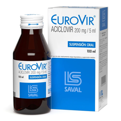 Eurovir 200mg/5ml suspensión oral 100 ml.