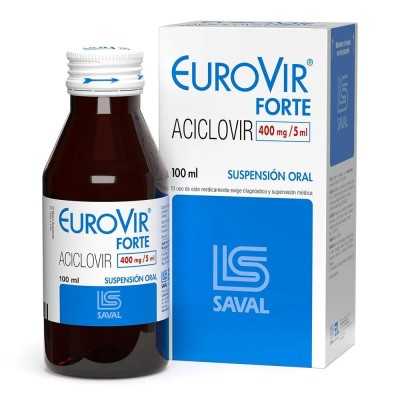 EUROVIR FORTE 400mg/5ml SUSPENSION ORAL 100ml