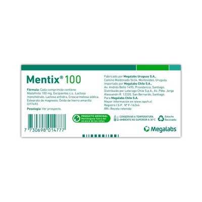 Mentix 100 mg x 30 comprimidos.
