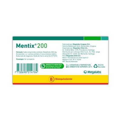 Mentix 200 mg x 30 comprimidos.