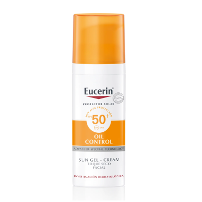 Eucerin Sun Gel crema facial oil control FPS 50+ 50 ml.