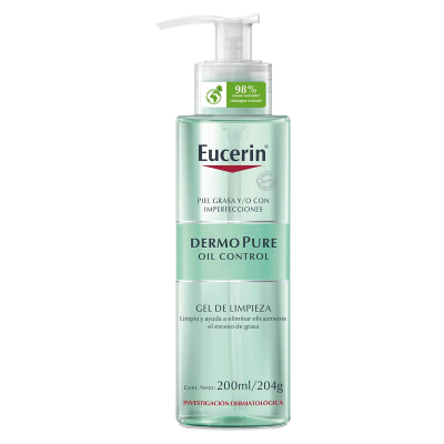 Eucerin Dermopure oil control gel limpiador facial 200 ml.
