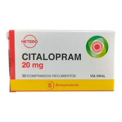 Citalopram 20 mg x 30 comprimidos. Seven Pharma (Cenabast)