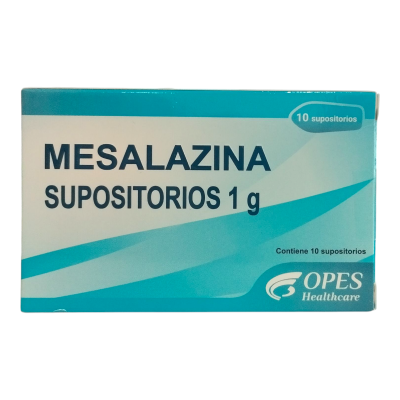 Mesalazina 1 g. x 10 supositorios. Opes Healthcare (Cenabast)