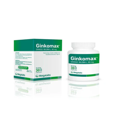 Ginkomax 80 mg x 30 cápsulas.