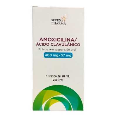 AMOXICILINA CLAVULANICO 400/57 X70ML SEVEN PHARM 