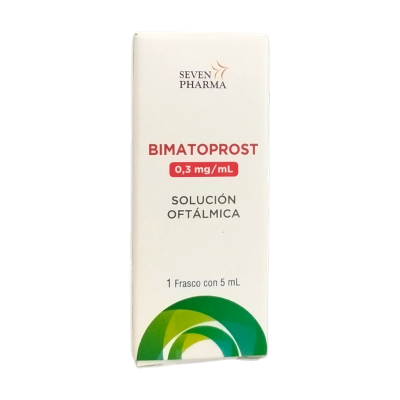 Bimatoprost 0,03% Solución oftálmica x 3 ml. Seven Pharma (Cenabast)
