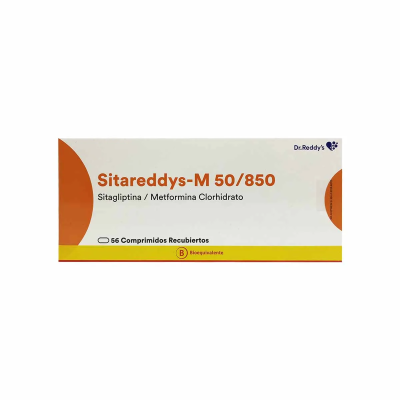 Sitareddys M 50/850 x 56 comprimidos recubiertos.