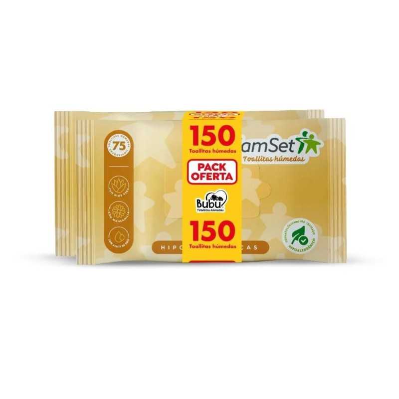 TOALLITAS HUMEDAS HIPOALERGENICAS X150 FAMILY SET