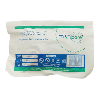 Alargador Venoso 50 cm. con llave de 3 pasos (Muncare)