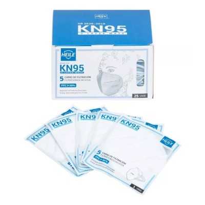 MASCARILLA KN95 BLANCA CAJA X 25 TOPSAFE 