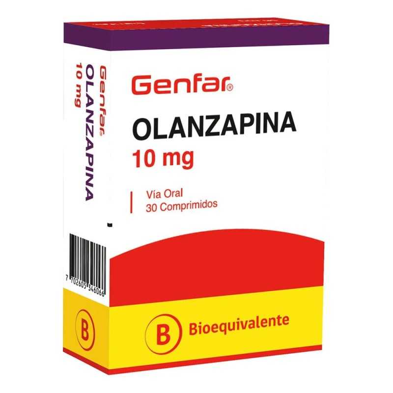 OLANZAPINA 10 MG X 30COM GENFAR OLANZAPINA 10 MG X 30COM GENFAR