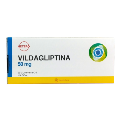 Vildagliptina 50 mg x 30 comprimidos. (Seven Pharma) Vcto: 31-05-2026