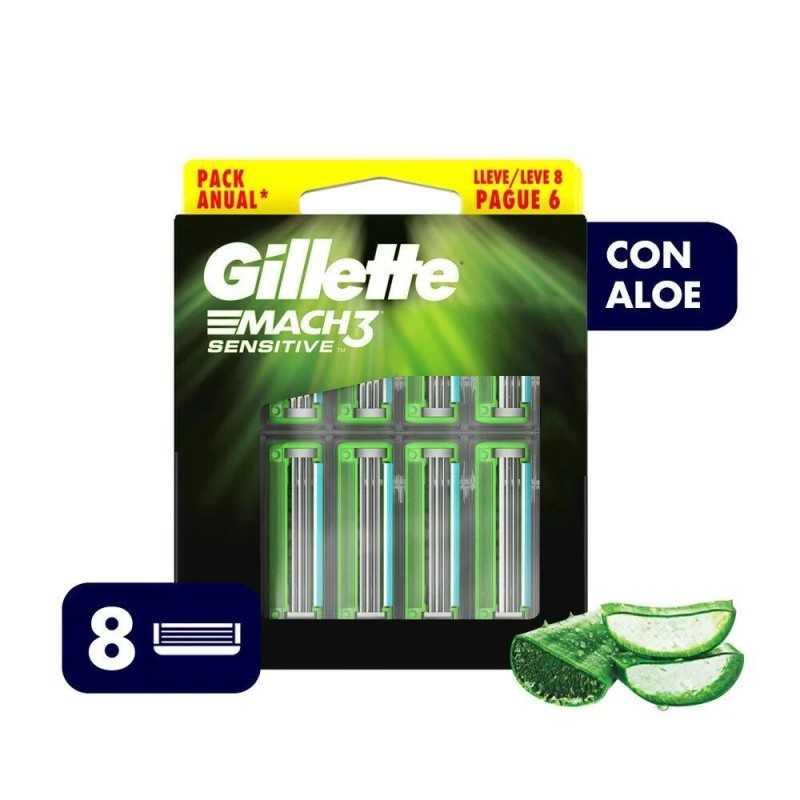 GILLETTE MACH3 SENSITIVE REPUESTO X8