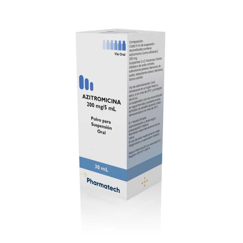 AZITROMICINA 200mg/5ml S O X30ml PHARMATECH AZITROMICINA 200mg/5ml S O X30ml PHARMATECH