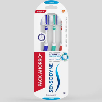 Sensodyne Cepillo Protección Completa Suave x 3 unidades.