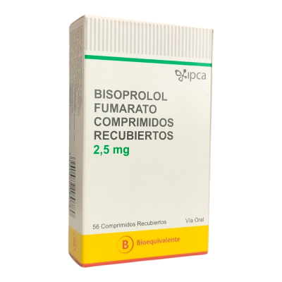 Bisoprolol 2,5 mg x 56 comprimidos. Ipca (Cenabast)