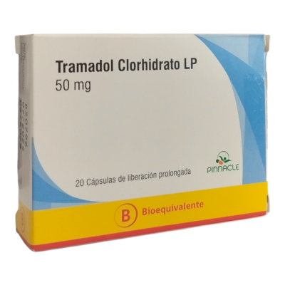 Tramadol 50 mg x 20 Cápsulas de liberación prolongada. Pinnacle(Cenabast)