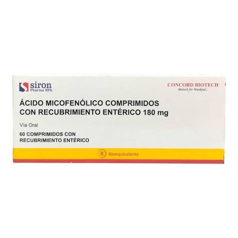 ACIDO MICOFENOLICO 180 MG X 60COM SIRON CENABAST ACIDO MICOFENOLICO 180 MG X 60COM SIRON CENABAST