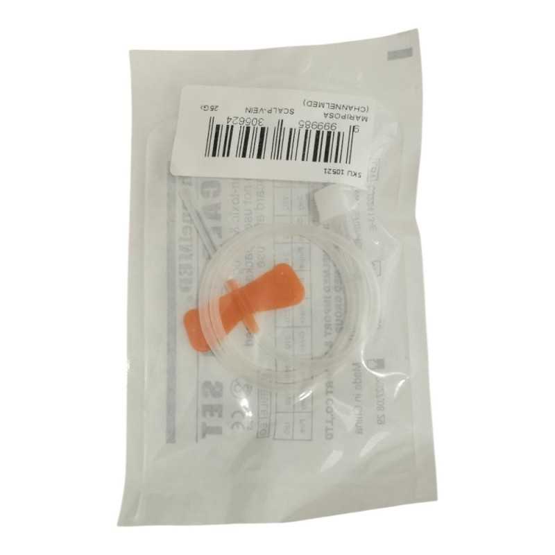 MARIPOSA SCALP-VEIN 25Gx3/4 CHANNELMED 