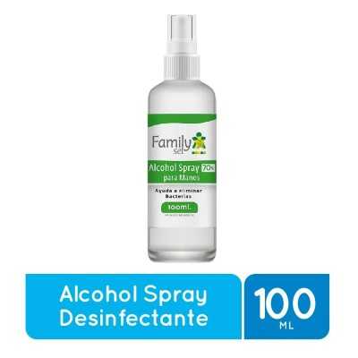 ALCOHOL SPRAY PARA MANOS 70 X 100ml FAMILY SET 