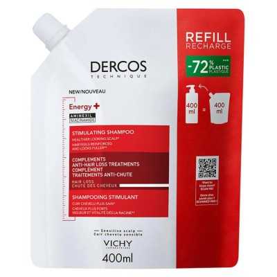 DERCOS SHAMPOO ENERGIZANTE ANTICAIDA 400ML REFILL