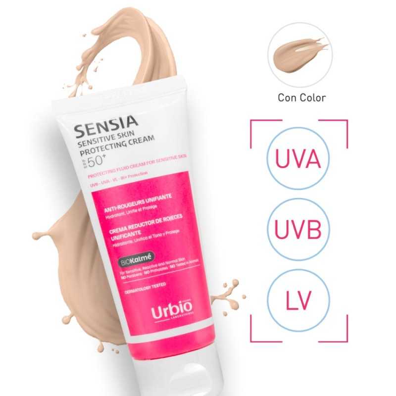 Urbio Sensia Sensitive Skin Protecting Cream FPS 50+ 40 ml. Tratamiento anti-rojeces