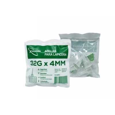 AGUJA INSULINA 32G X 4MM BOL 5 UD X-PHARMA 